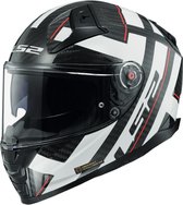 Casque Intégral LS2 FF811 Vector II Carbon Strong Glossy Wit - Taille L - Casque