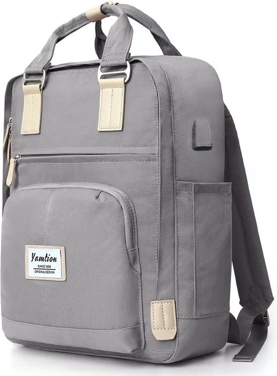 PORRASSO Laptop Backpack Women Daypack Backpack for 14 Inch Laptop with