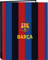 Ringmap F.C. Barcelona Kastanjebruin Marineblauw A4 (26.5 x 33 x 4 cm)