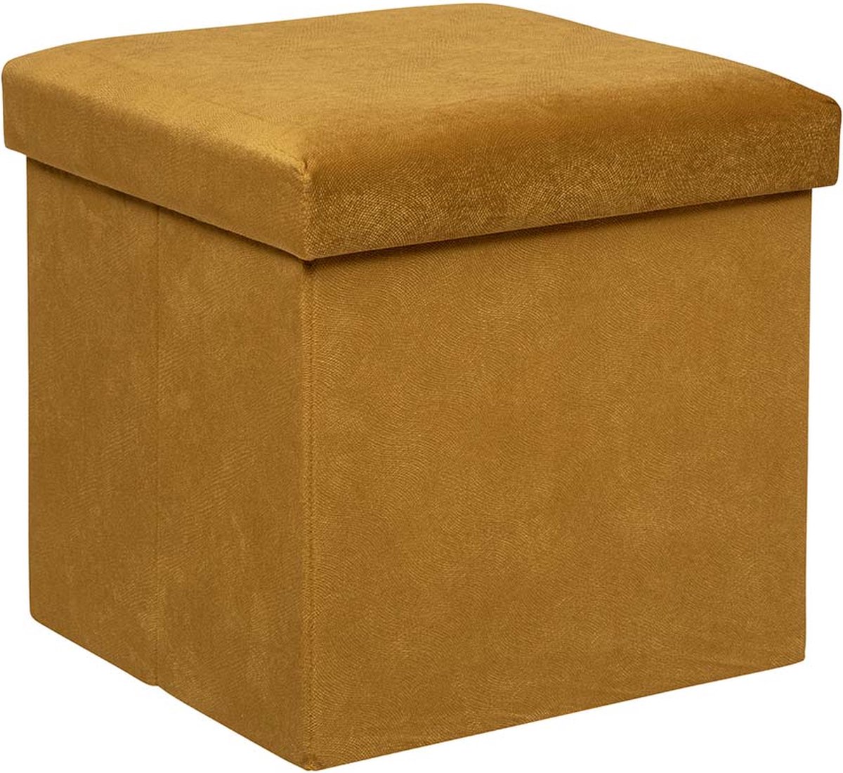 Poef + Opbergbox Vienne Okergeel