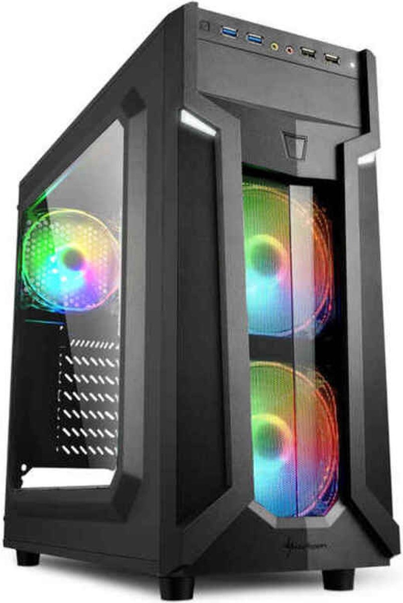 Sharkoon VG6-W RGB Midi ATX Tower Zwart