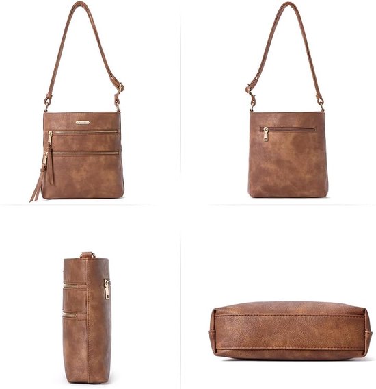 KALIDI Grote draagtassen voor dames dames top handvat handtassen PU leer met rits voor werk, winkelen, school, reizen, Zwart