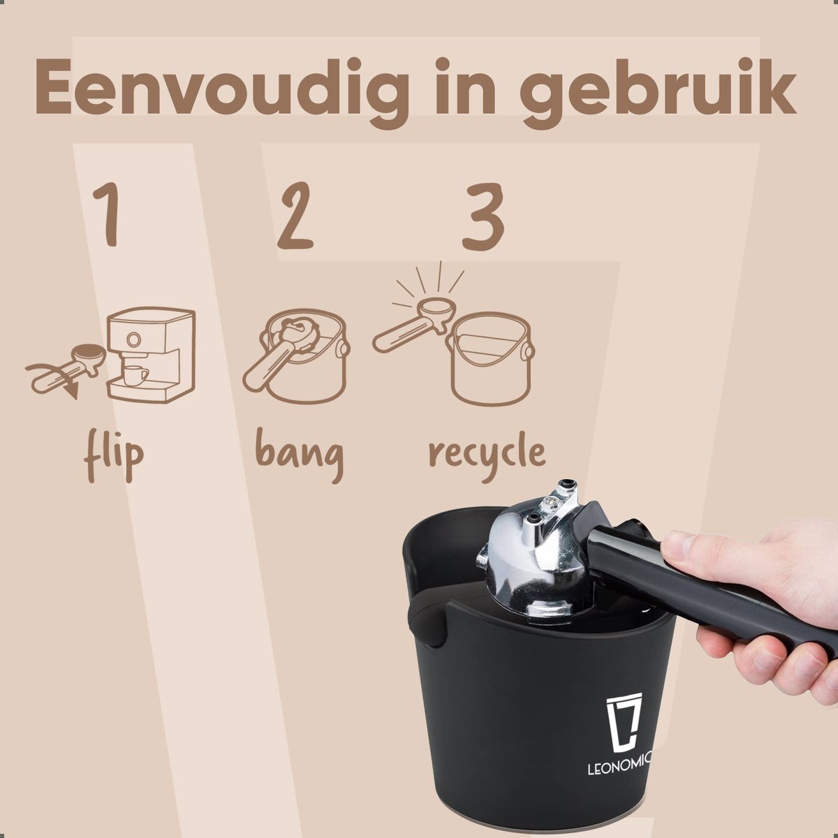 QualitéCuisine - Uitklopbak Koffie - Knockbox - Uitkloplade - Afklopbak