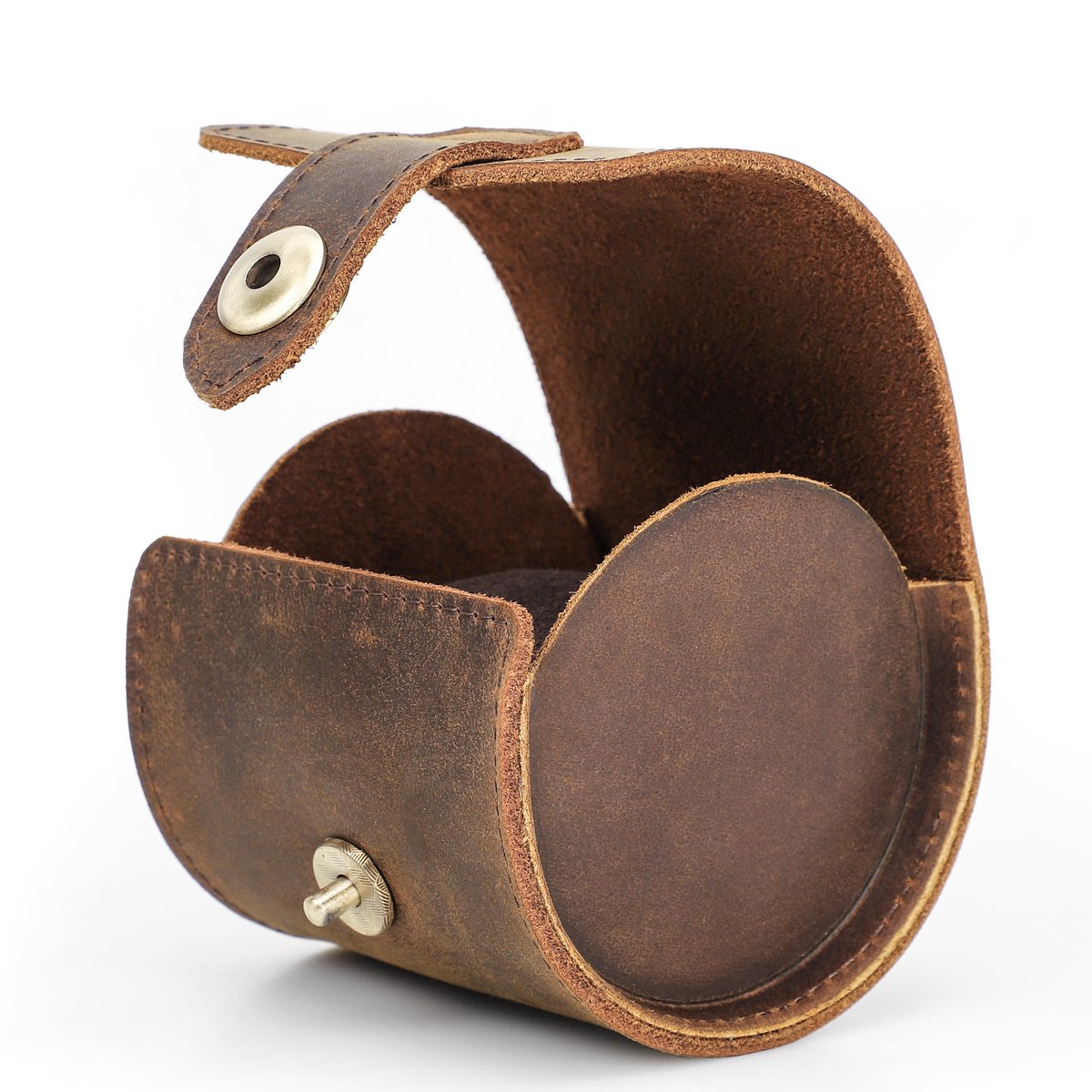 Timezone - Leren Watch roll voor 1 Horloge - Horloge Reisetui - Horloge Rol