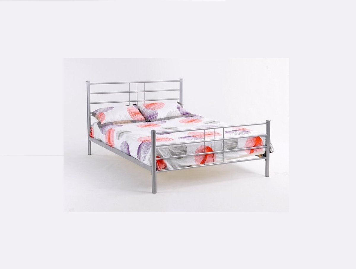 Bedden Amsterdam B.V . Ledikant NICK - 2 persoons bed NICK - 140x200 zilver