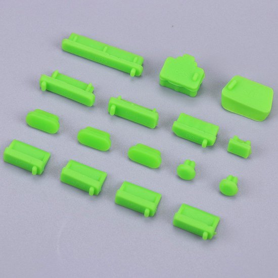 Bouchons d'étanchéité en silicone pour ordinateur portable - Protecteurs anti-poussière - Bouchons anti-poussière - Vert