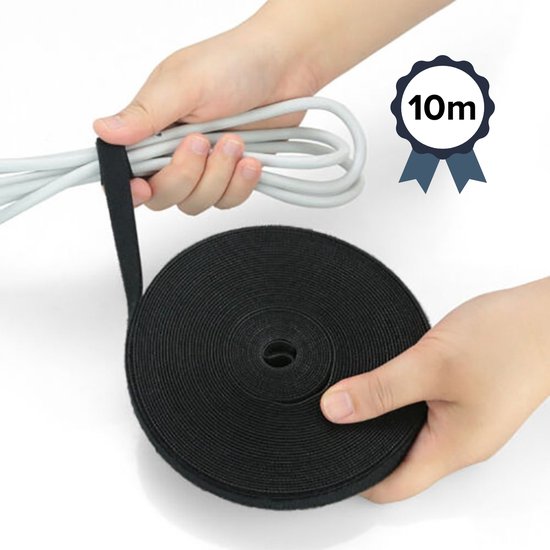 GCA Klettband Rolle – 3/4 Zoll X 25 M, Wiederverwendbar, Für Kabelmanagement