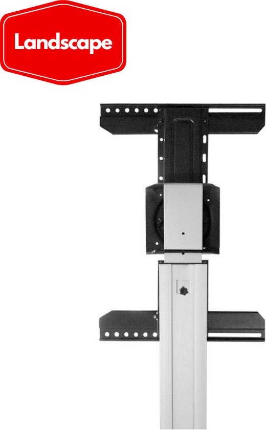 RFIVER Mobiele tv-standaard op wielen voor 32-80 inch LCD LED OLED 4K Smart Flat en gebogen panelen, mobiele tv-wagen, rolstandaard met laptop dvd-plank, vergrendelingswielen, MAX 50 kg en VESA 600 x