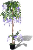 vidaXL - Kunstplant - blauwe - regen - met - pot - 120 - cm