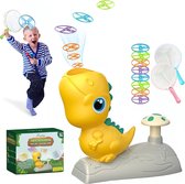 Huntex Dino Disc Launcher - Veilig Buitenspeelgoed in 3 Kleuren Verkrijgbaar - Ideaal voor Familieplezier Binnen & Buiten - Inclusief 8 Schijven