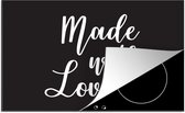 KitchenYeah® Inductie beschermer 81x52 cm - Spreuken - Quotes - Made with love - Kookplaataccessoires - Afdekplaat voor kookplaat - Inductiebeschermer - Inductiemat - Inductieplaat mat