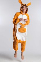 KIMU Onesie Kangoeroe Pak - Maat XL-XXL - Kangoeroepak Kostuum Oranje Buidel - Australië Jumpsuit Huispak Dierenpak XXXL 3XL Dames Heren Festival