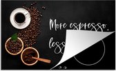 KitchenYeah® Inductie beschermer 91.6x52.7 cm - Koffie - More espresso Less depresso - Keuken - Inductie beschermer - Kookplaat - Kookplaataccessoires - Afdekplaat voor kookplaat - Inductiebeschermer - Inductiemat - Inductieplaat mat