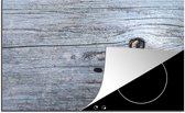 KitchenYeah® Inductie beschermer 81x52 cm - Structuur van een plank in zwart-wit - Kookplaataccessoires - Afdekplaat voor kookplaat - Inductiebeschermer - Inductiemat - Inductieplaat mat
