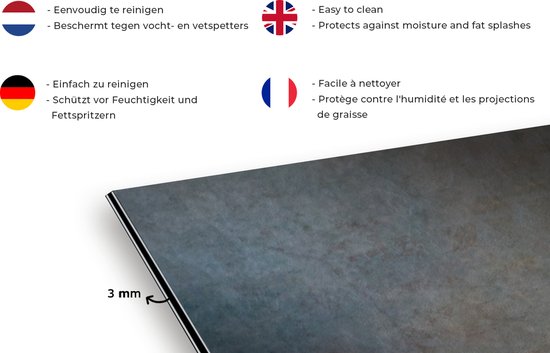 Spatscherm keuken 60x40 cm - Kookplaat achterwand Stilleven - Zwart - Fles - Druiven - Muurbeschermer - Spatwand fornuis - Hoogwaardig aluminium