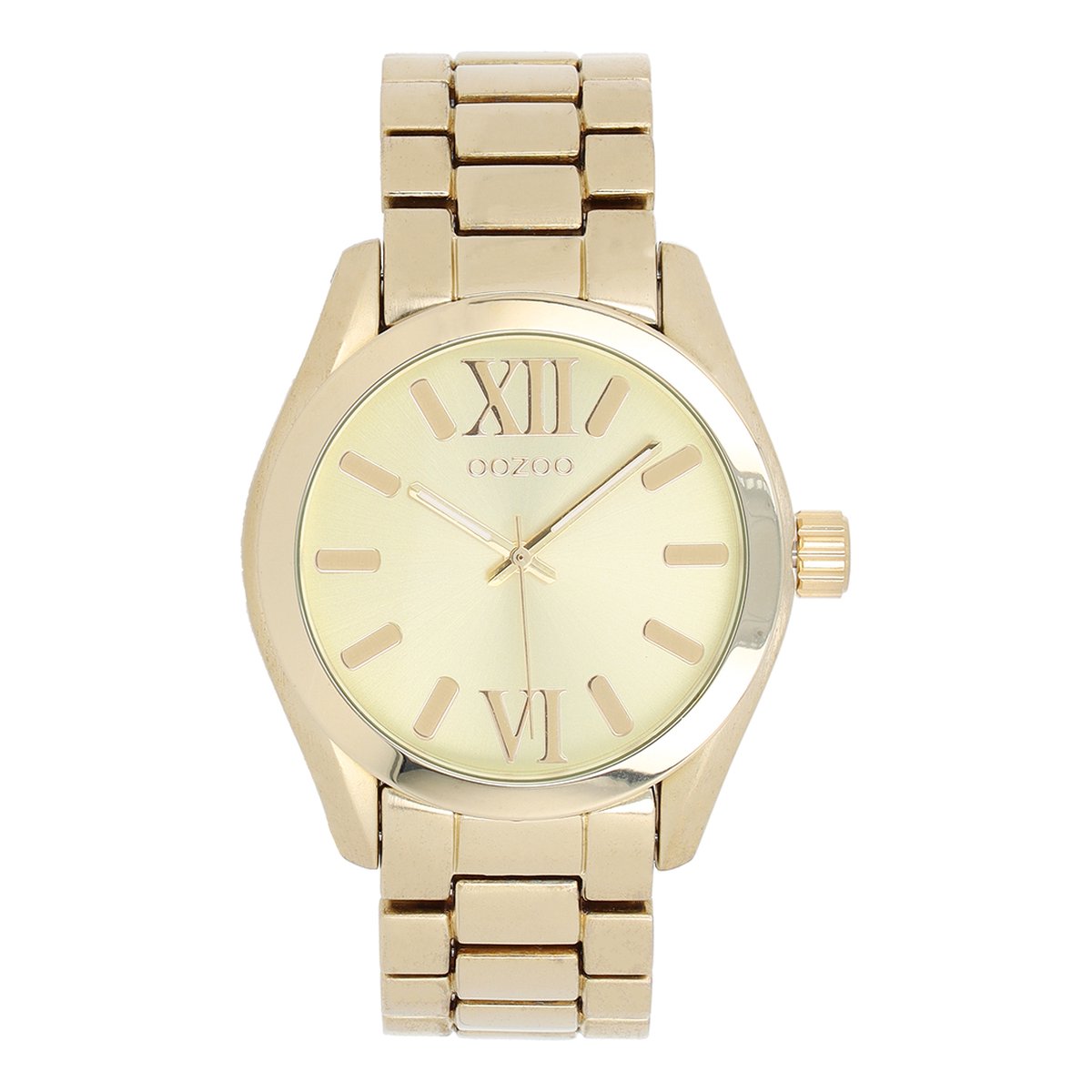 Goudkleurige OOZOO horloge met goudkleurige roestvrijstalen armband - C5718