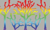 Tree Abstract Rainbow Photo Wallcovering