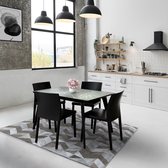 Lina® Britt Eettafel 120 cm - MDF Brandvertragend - Zwart Design Tafel