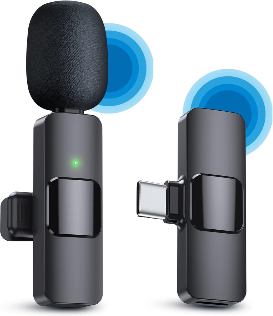 Phreeze Draadloze Microfoon met USB C Ontvanger - Geschikt voor Android Smartphone, GSM, Telefoon, Laptop, Tablet - Phreeze