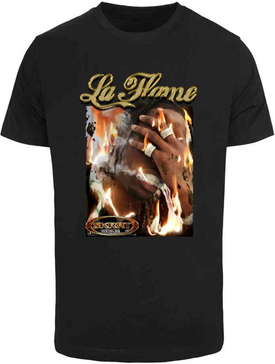 Mister Tee - La Flame Heren T-shirt - XXL - Zwart