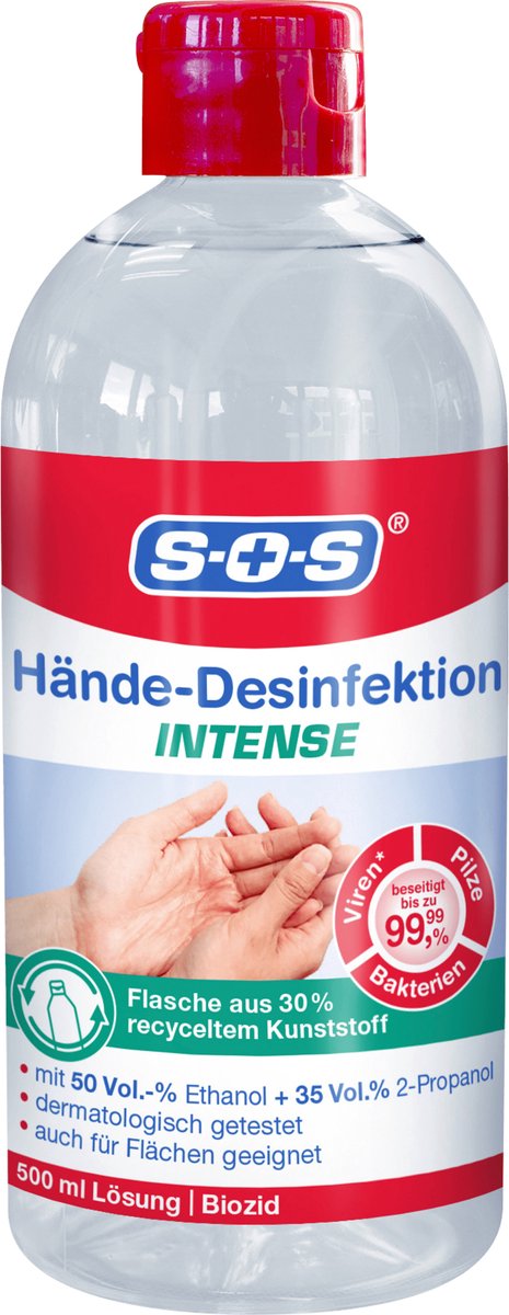 SOS Handdesinfectiemiddel intens, 500 ml