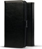 Rosso Element Book Case Étui portefeuille adapté pour Google Pixel 8 | Porte-monnaie | 3 passes | Fermeture magnétique | Fonction de support | Noir