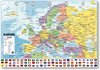 Poster Europa kaart - Educatief - Duitsland - Zweden - Spanje - Vlaggen - 70 x 100 cm