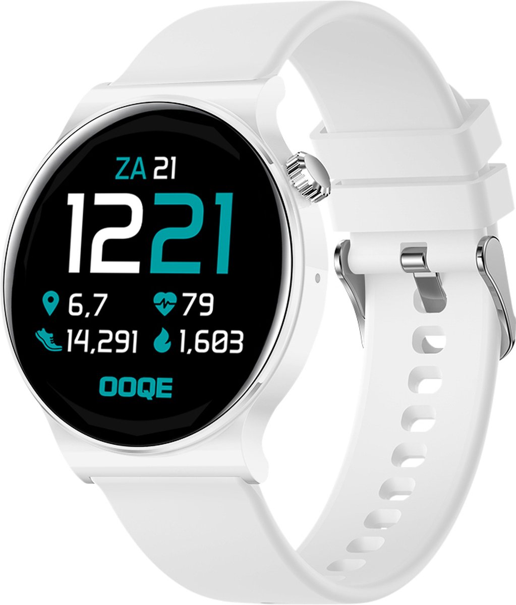 OOQE WATCH CS PRO Smartwatch Heren en Dames Geschikt voor iOS en Android Full HD Notificaties Gezondheidsanalyse Sportanalyse GPS Koppeling Bellen Muziek Audio Luisteren Spelletjes Ergonomisch Nederla...