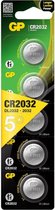 Lithium Knoopcel Batterij CR2032 GP 3V - 5 stuks