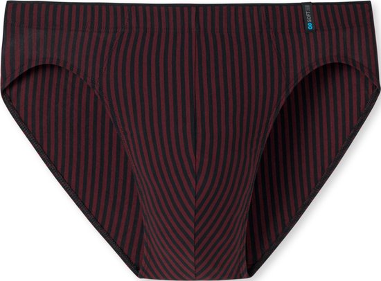 SCHIESSER Long Life Soft slips (pack de 1) - Supermini homme rayé rouge-noir - Taille : XL