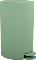 MSV Prullenbak/ poubelle à pédale - plastique - vert - 3L - petit modèle - 15 x 27 cm - Salle de bain / WC
