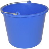 Betra Huishoud emmer - blauw - kunststof - 12 liter - D29 x H35 cm