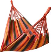 meerpersoons hangmatten, staafhangmatten, hangstoelen en bevestigingsmateriaal - verschillende modellen, kleuren en maten.