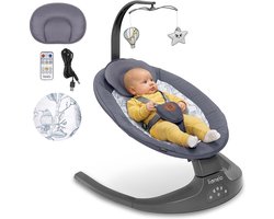 Lionelo Ralf - Babyschommel Premium - 2in1 - 5 automatische schommelsnelheden - 0 tot 9kg