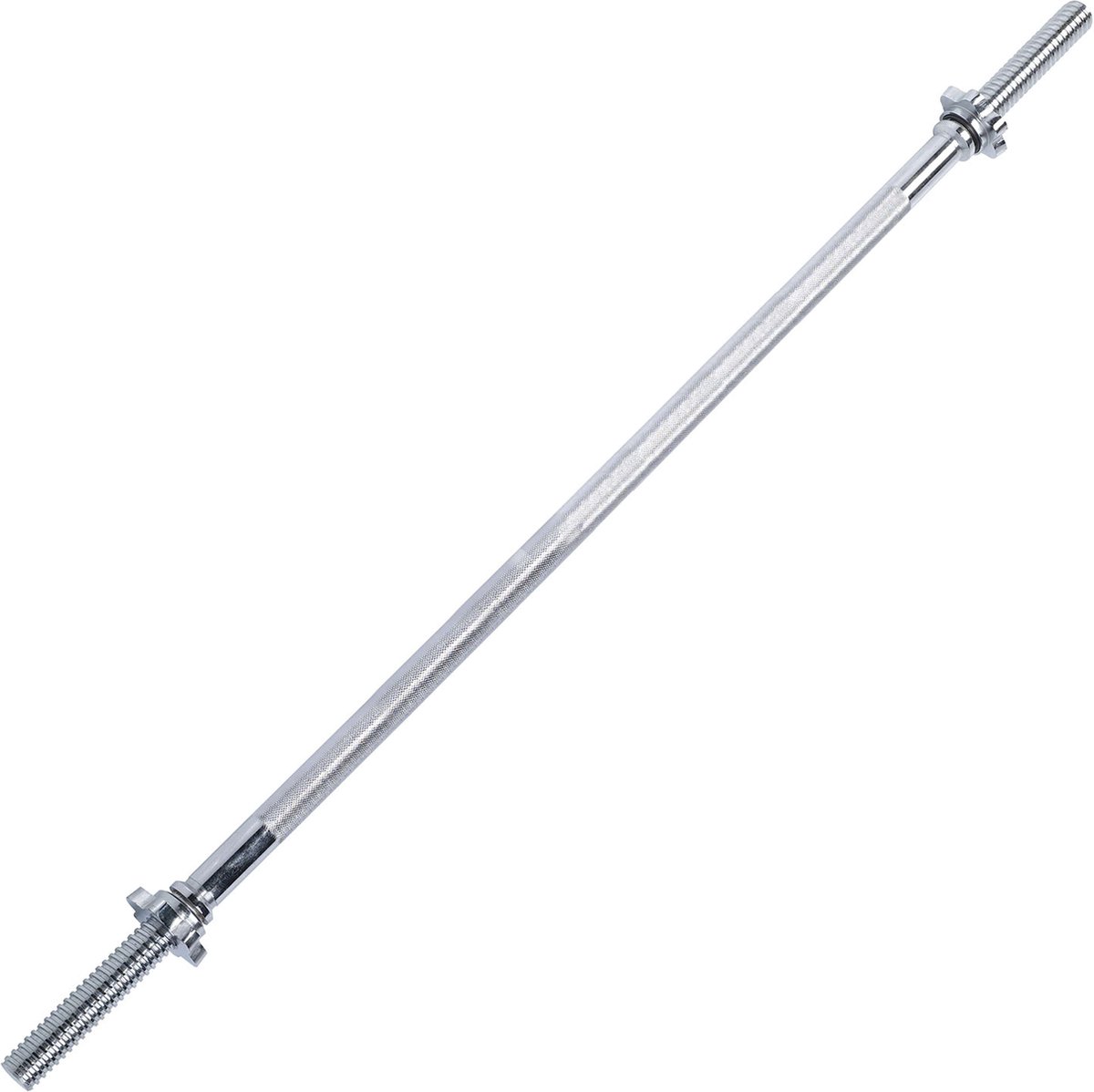 Tunturi Halterstang - Barbell - Fitness Bar - Fitness Stang - 120 cm - Schroefsluiting - Incl. gratis fitness app - Tunturi