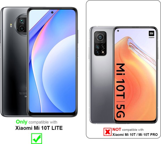 Film de protection plein écran Cadorabo 3x pour Xiaomi Mi 10T LITE - Film de protection en TRANSPARENT avec NOIR