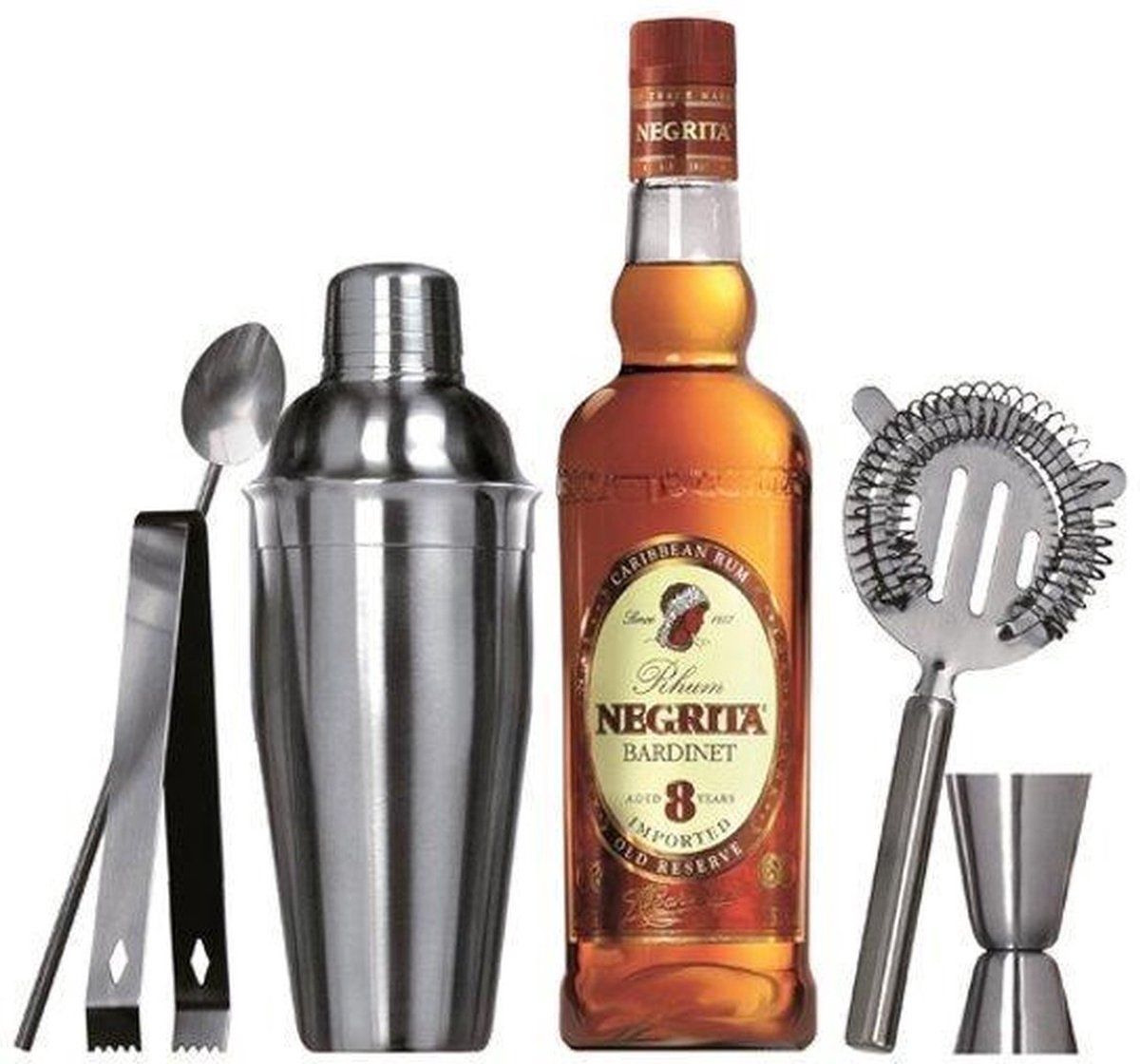 RVS Cocktail Set 5-delig (Excellent Houseware) — cadeau in Kookcadeaus - foto 3