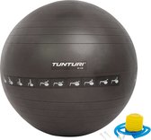 Gym ball ballon de gym 90cm anti éclatement noir