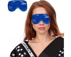 Verkoelend Oogmasker Set van 2 - Slaapmasker voor Warm en Koud Gebruik - Koelmasker voor Ontspannende Ogen - Blauw