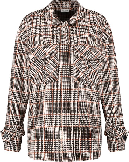 Blouse Gerry Weber à Enfiler, Taille 46, Rose-noir-blanc, Coupe Ample, Occasion Très Bon état