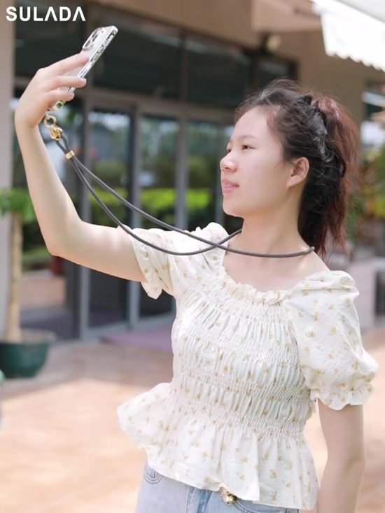 Sulada PhoneLanyard / PhoneStrap / Cordon réglable et détachable avec lot de montage Rouge