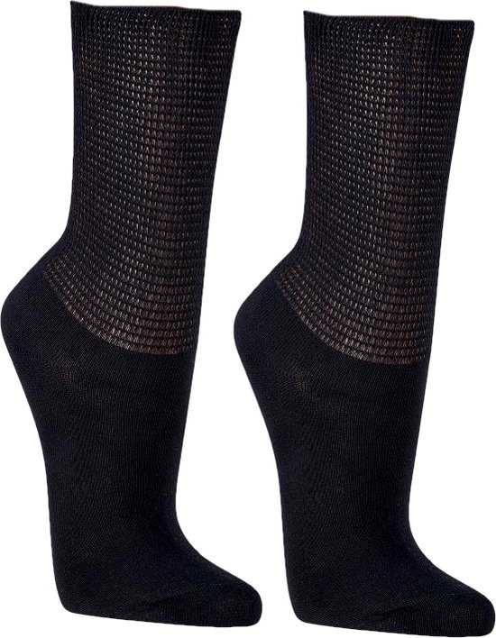 Bio Extra wijde sokken | unisex | voor gezwollen voeten en -benen | bio katoen | 2 paar | maat 43-46