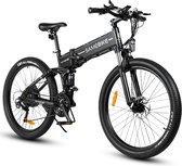 L26 PRO opvouwbare Fatbike E-bike 500 Watt motorvermogen top snelheid 35 km/u 26X2.35 inch banden 21 versnellingen zwart