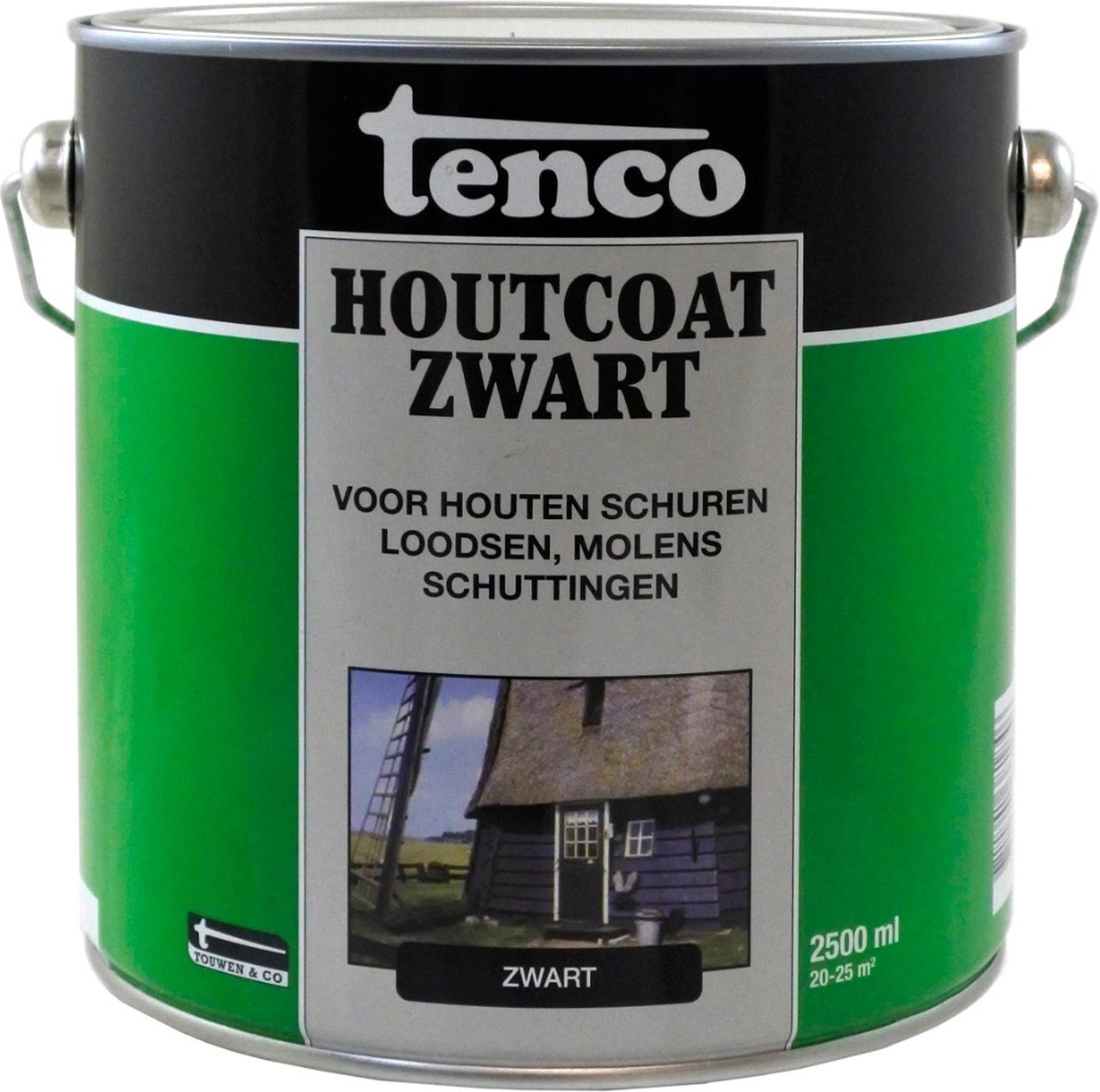Tenco Houtcoating Zwart - 2,5 liter - Tenco