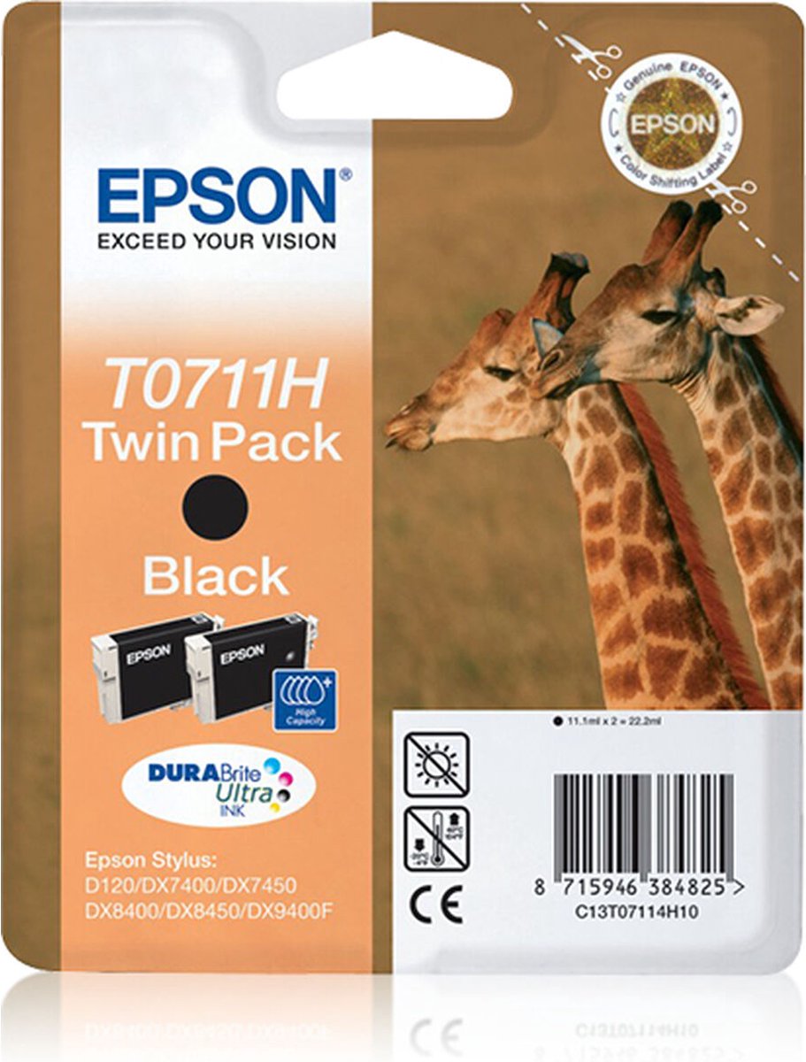 Original Ink Cartridge Epson C13T07114H20 Black