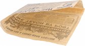 Vetvrij snackzakje krant bruin 16 bij 16,5 cm | Inhoud: 500 stuks