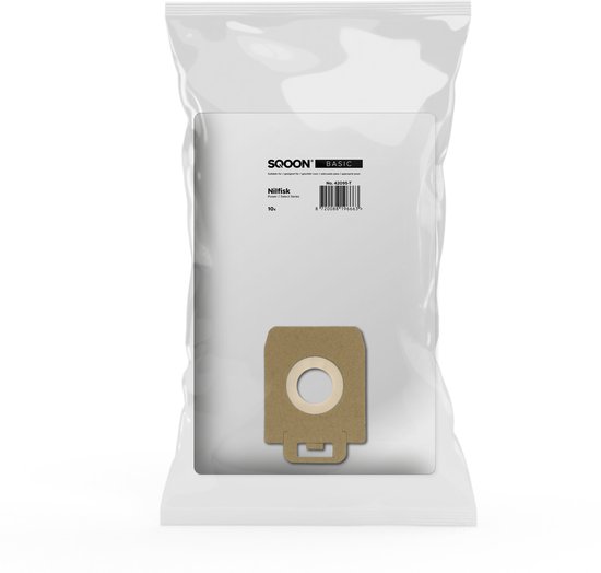 SQOON® Stofzuigerzakken Geschikt voor Nilfisk Power en Select Series - Hoogwaardige kwaliteit - 10 stuks