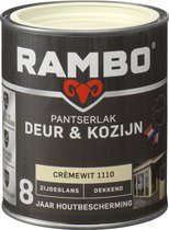 Rambo Pantserlak Deur & Kozijn Zijdeglans Dekkend - Goed Reinigbaar - Crèmewit - 0.75L