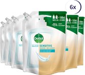 Bol.com Dettol - Handzeep - Antibacterieel - Navulling Sensitive - 6x 500ML - Voordeelverpakking aanbieding
