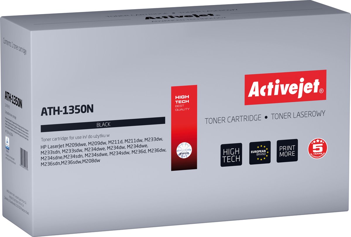 Activejet ATS-1350N toner (vervanging HP W1350A; Supreme; 1100 pagina's; zwart)
